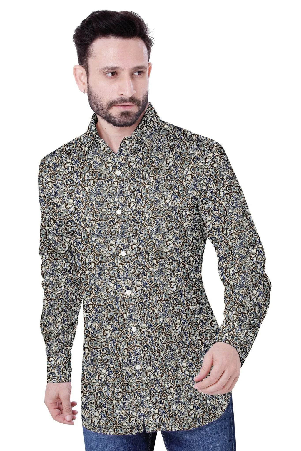 Regal Paisley Cotton Shirt - styleflea
