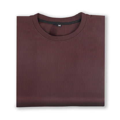 Maroon Ribbed T-Shirt