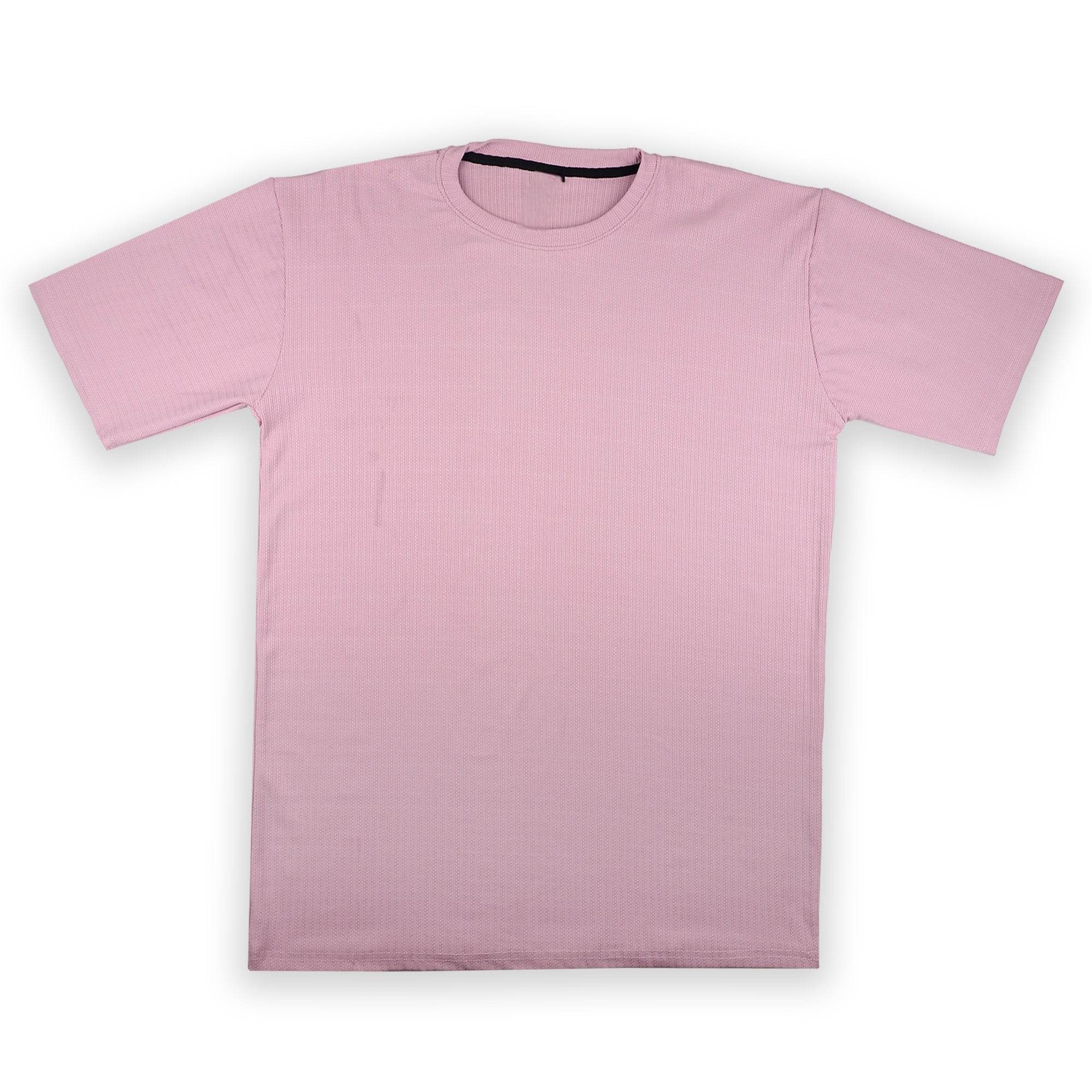 Pink Ribbed T-Shirt - Ultra Stretch Edition - styleflea