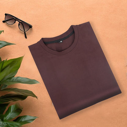 Maroon Ribbed T-Shirt