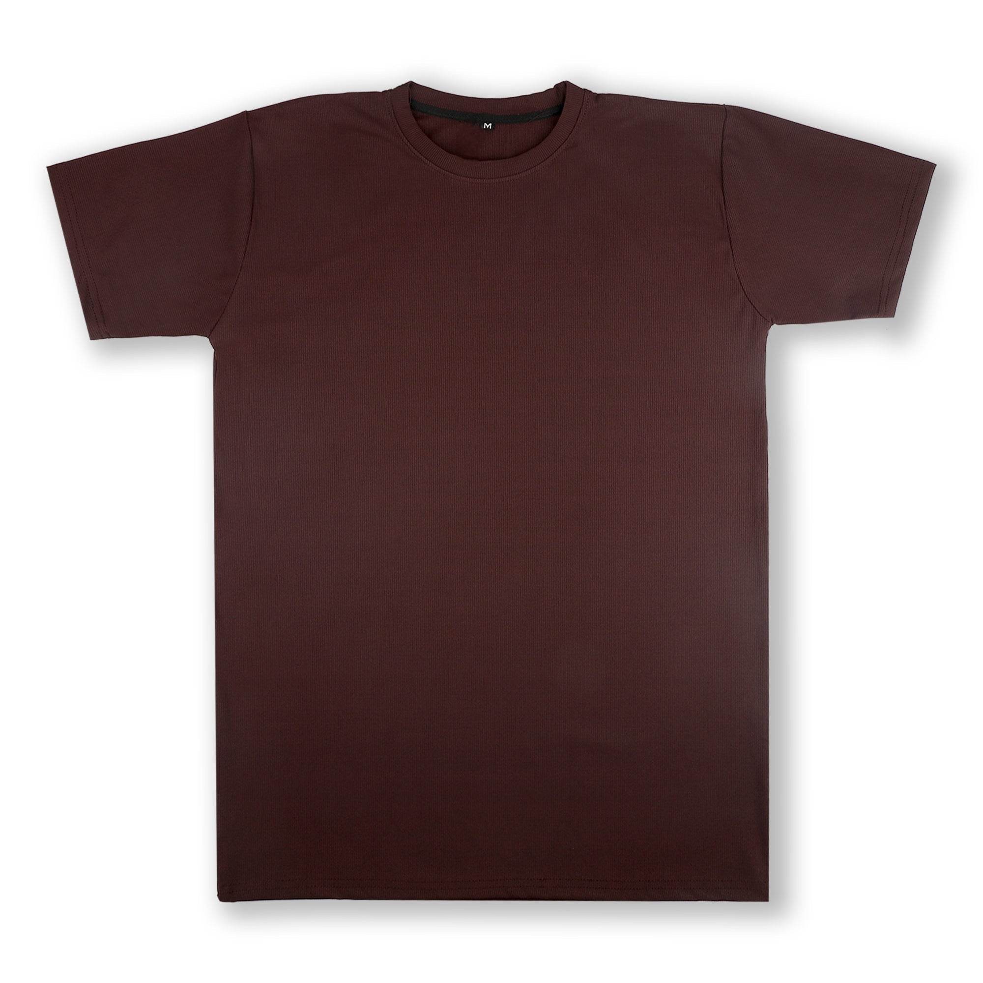 Maroon Ribbed T-Shirt – Ultra Stretch Edition - styleflea