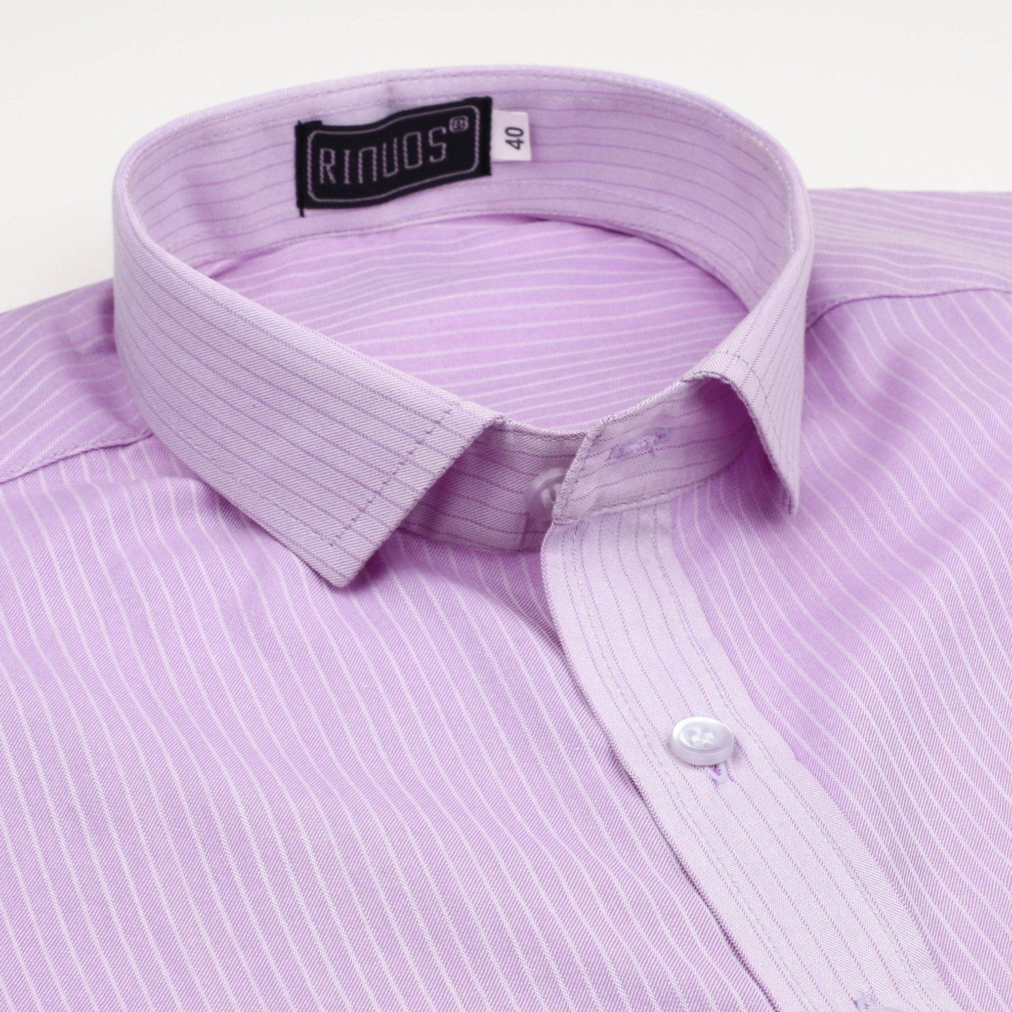 Royal Magenta Stripes Men's Shirt - styleflea