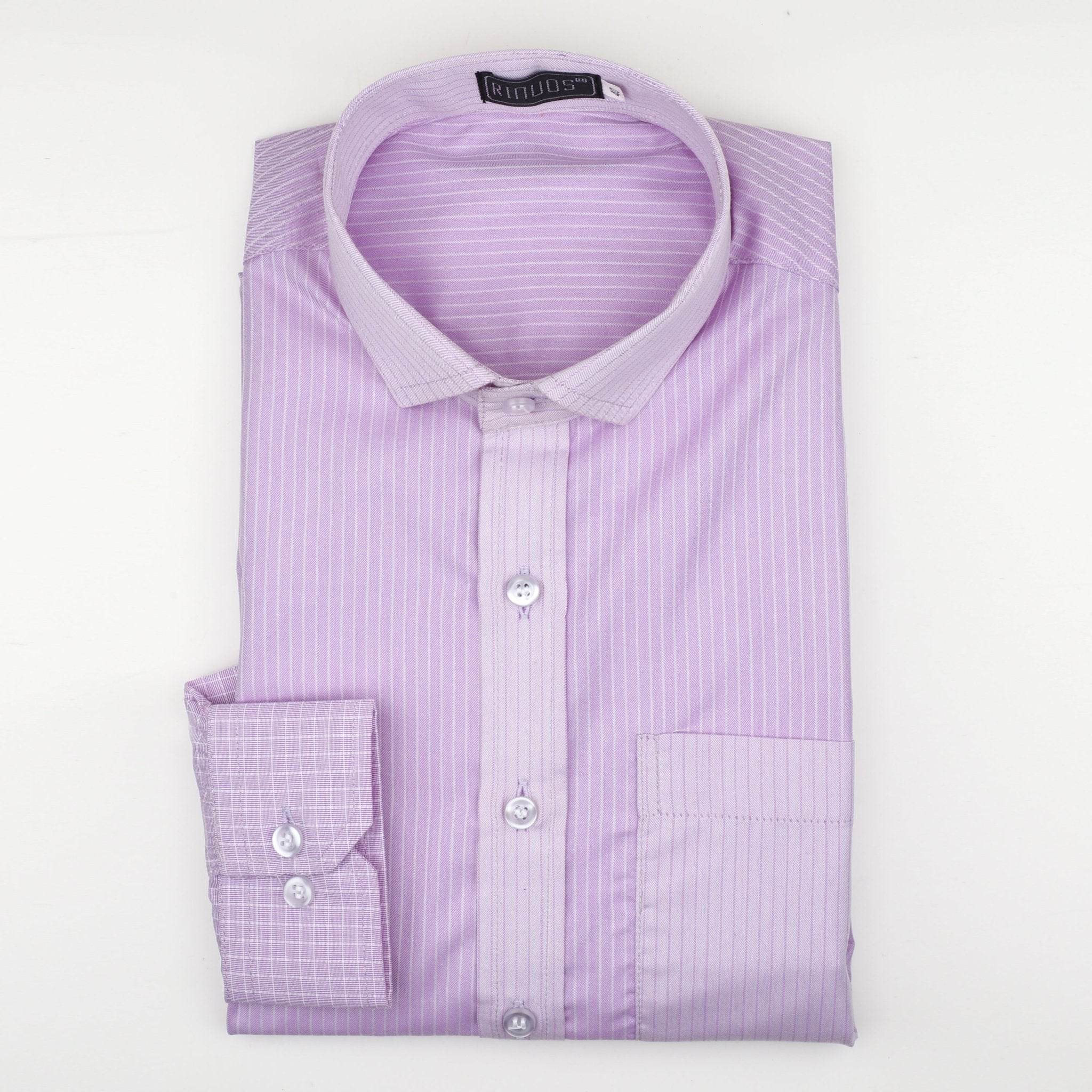 Royal Magenta Stripes Men's Shirt - styleflea