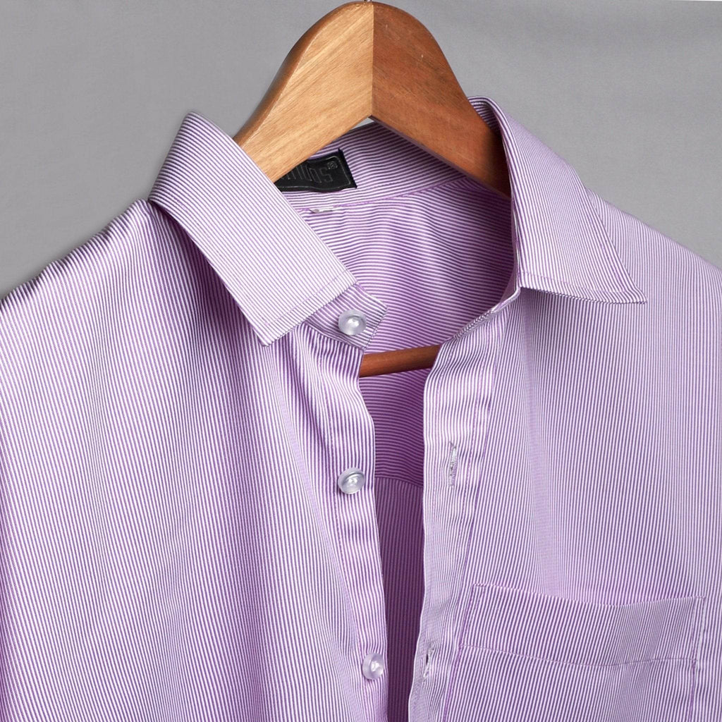 Royal Purple Checkered Cotton Shirt - styleflea