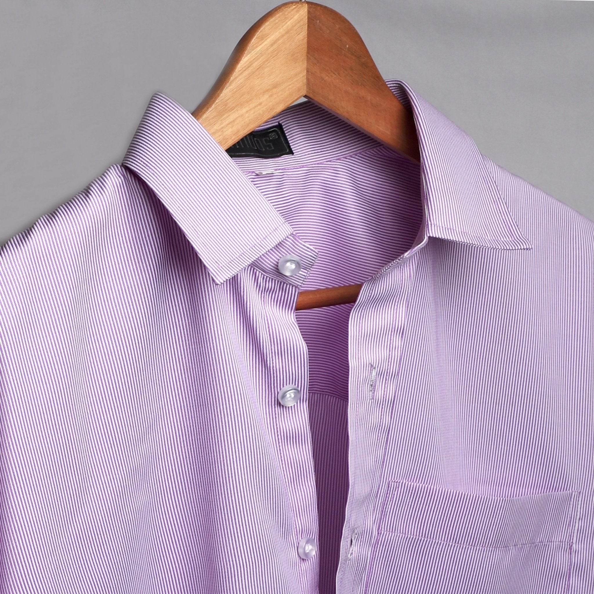 Royal Purple Checkered Cotton Shirt - styleflea