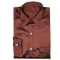 Satin Maroon Shirt - styleflea