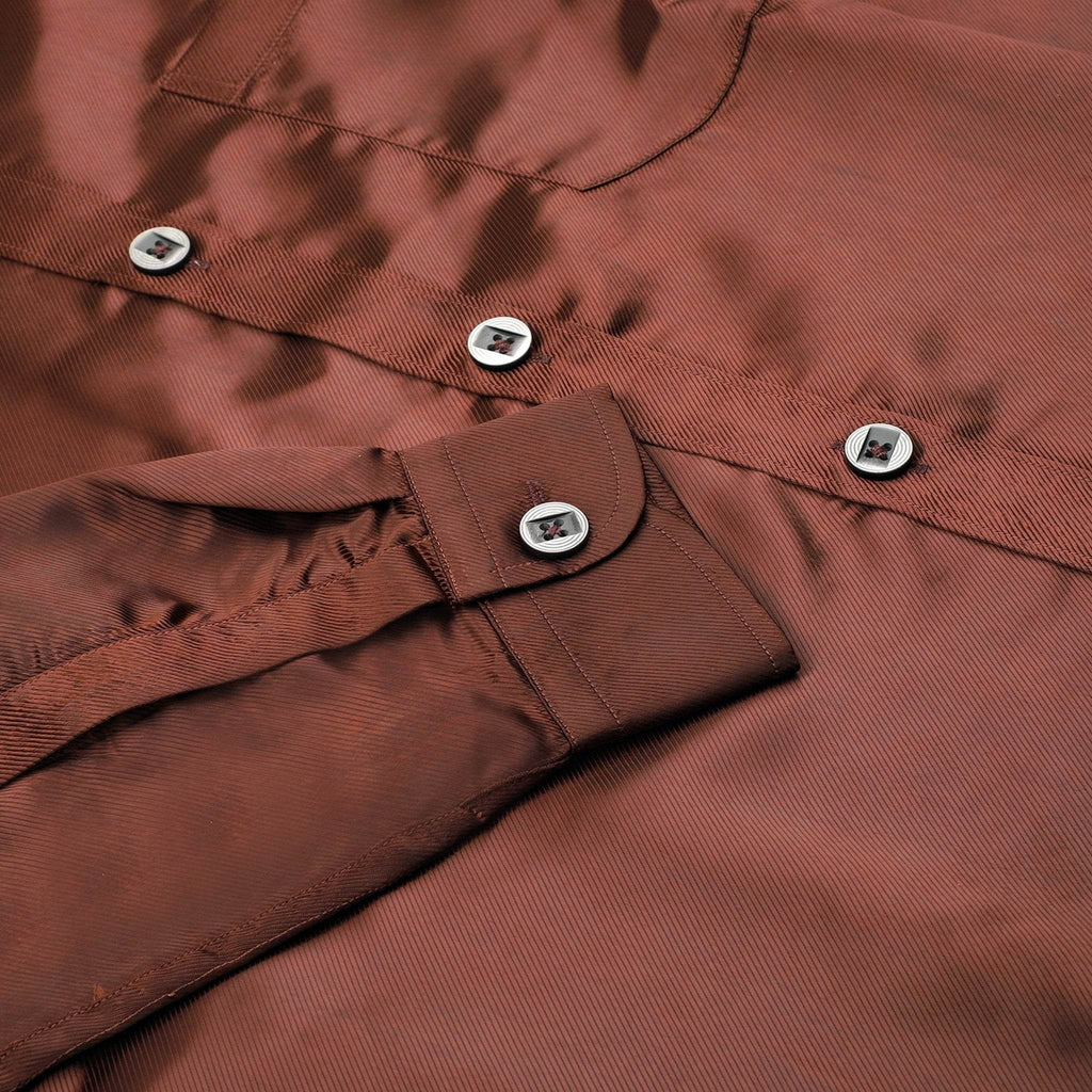 Satin Maroon Shirt - styleflea