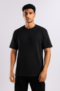 Black Ribbed T-Shirt - Ultra Stretch Edition - styleflea