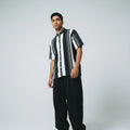 Black Urban Stripe Knit Shirt - styleflea