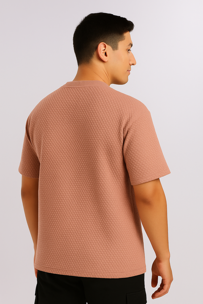Dusty Rose Ribbed T-Shirt – Ultra Stretch Edition