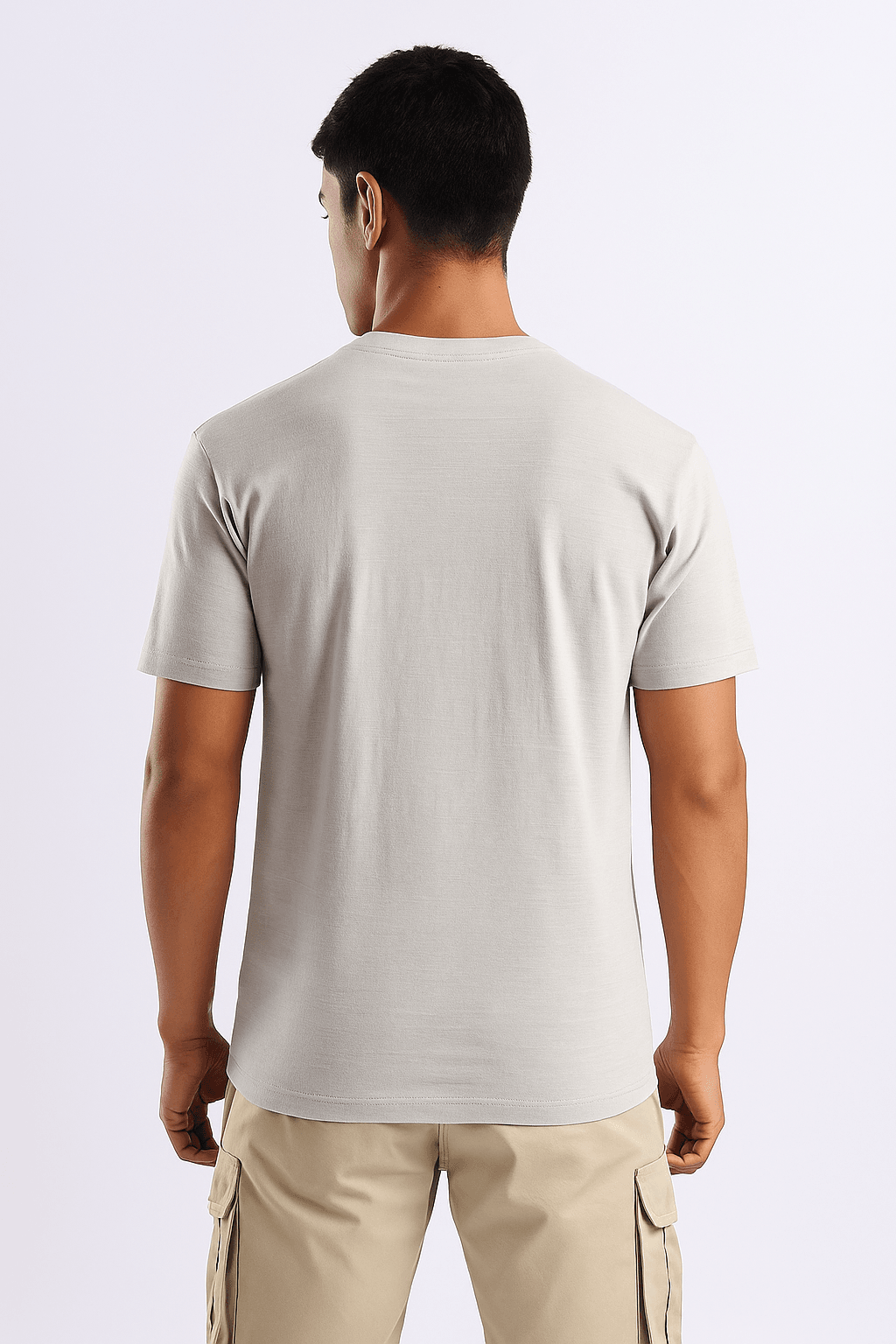 Gray Ribbed T-Shirt – Ultra Stretch Edition - styleflea