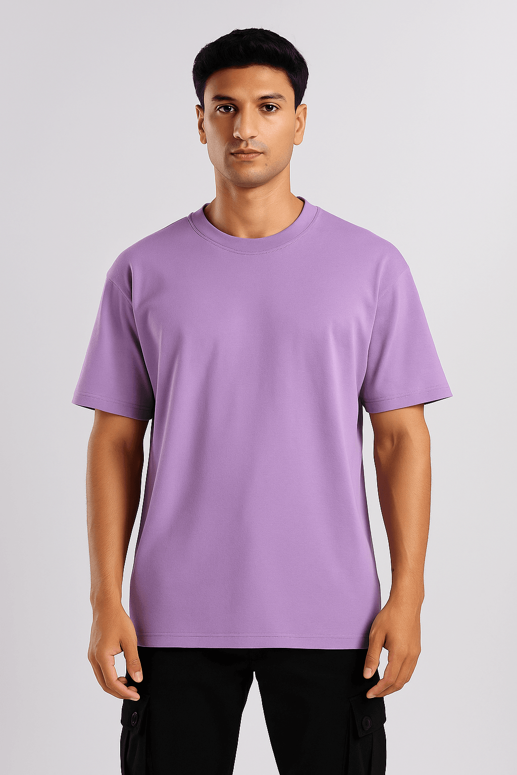 Lavender Ribbed T-Shirt – Ultra Stretch Edition - styleflea