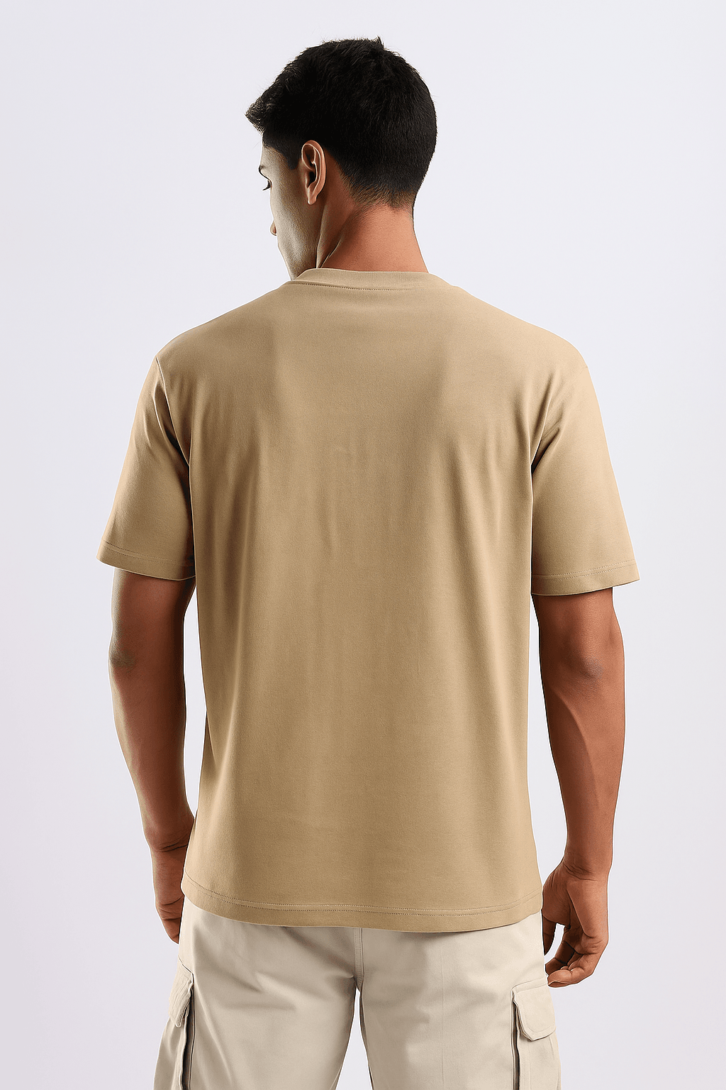 Light Brown Oversized T-Shirt - styleflea