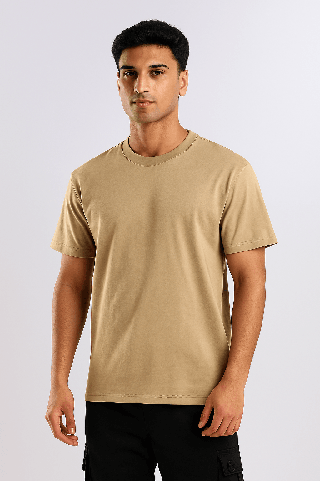 Light Brown Oversized T-Shirt - styleflea