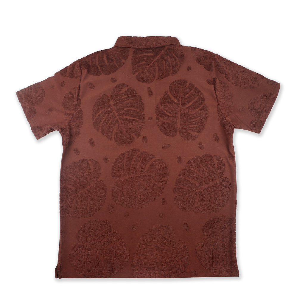 Maroon Textured Polo