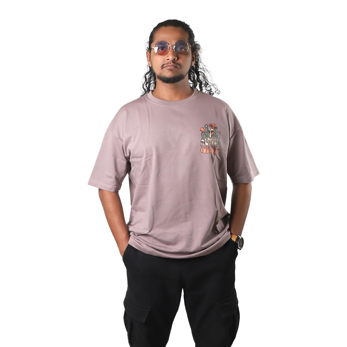 Love Yourself Drop Shoulder T-Shirt – Purple