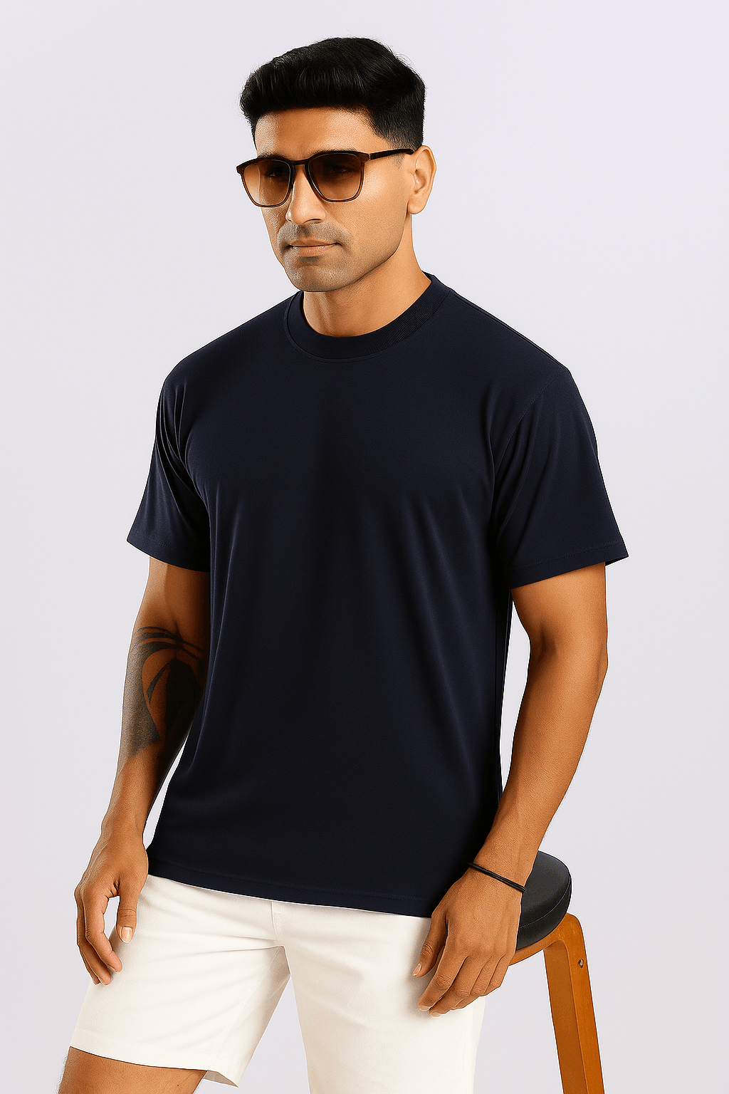 Navy Blue Oversized T-Shirt - styleflea