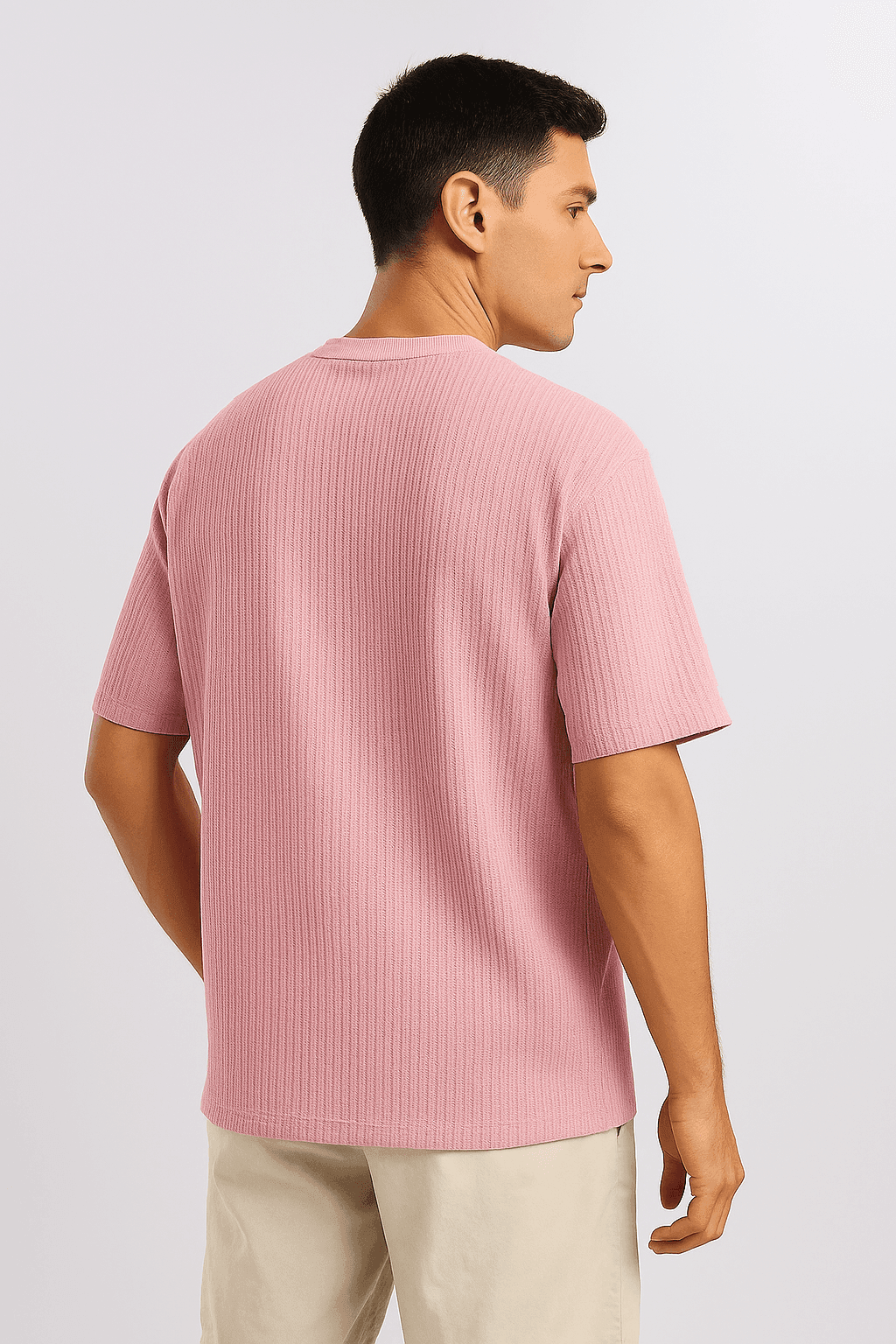 Pink Ribbed T-Shirt - Ultra Stretch Edition - styleflea