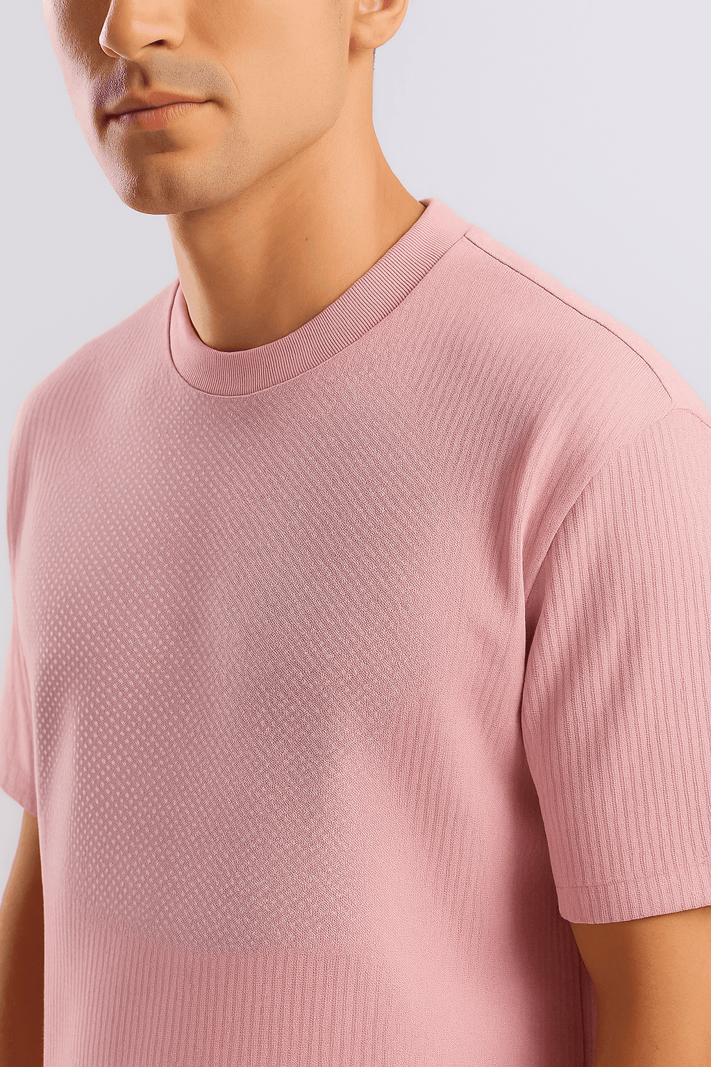 Pink Ribbed T-Shirt - Ultra Stretch Edition - styleflea