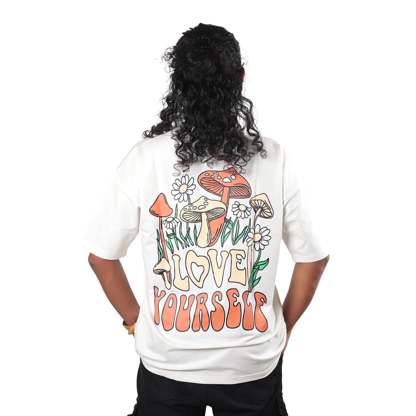 Love Yourself Drop Shoulder T-Shirt - White