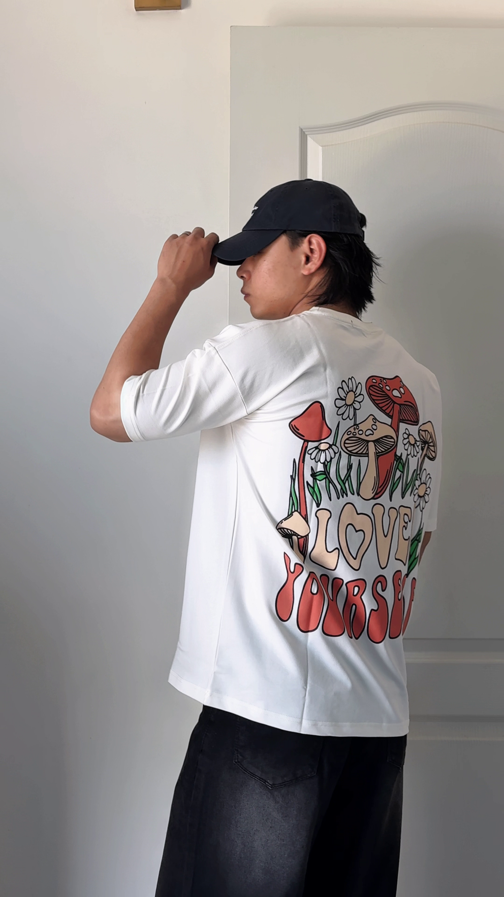 Love Yourself White Oversized T-Shirt