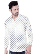 White Polka Dot Cotton Shirt - styleflea