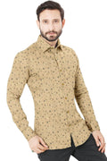 Yellow Printed Cotton Shirt - styleflea