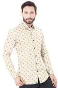 Yellow Printed Cotton Shirt - styleflea