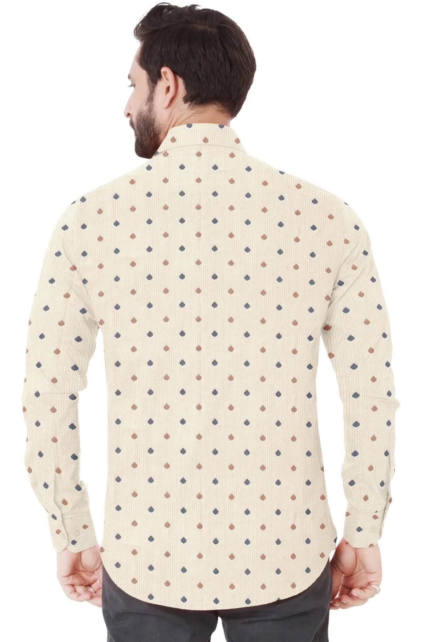 Yellow Printed Cotton Shirt - styleflea