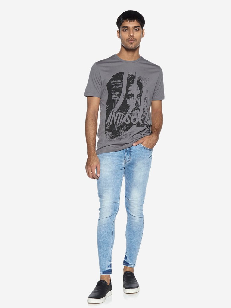 Nuo Flex Light Blue Carrot Fit Rodeo Jeans