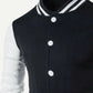 Men Cut And Sew Panel Jacket - Black