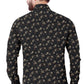 Men's Black Yellow Flower Printed Casual Shirt Full Sleeves 100% Cotton - Styleflea