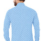 Men's Blue Black DOtted Casual Shirt Full Sleeves 100% Cotton - Styleflea