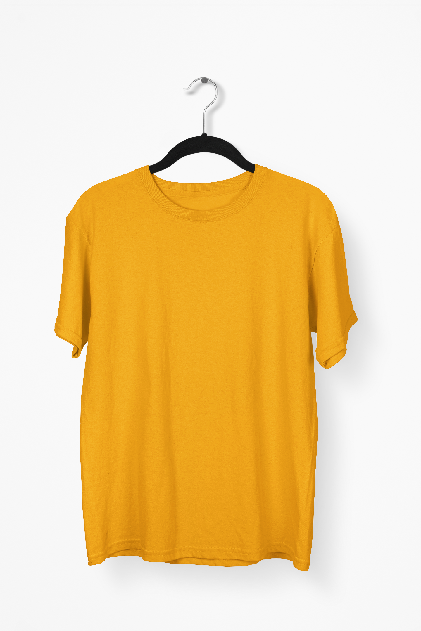 Half Sleeves Crew Neck T-shirt - Mustard