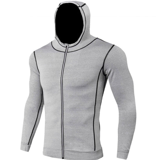 Men’s Hooded High-Neck Zip-Front Jacket
