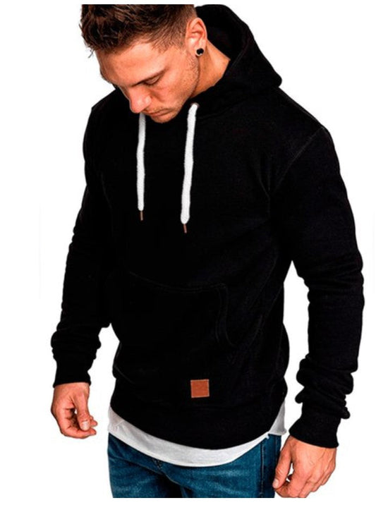 Men Cut And Sew Panel Hooded Jacket (Charcoal)