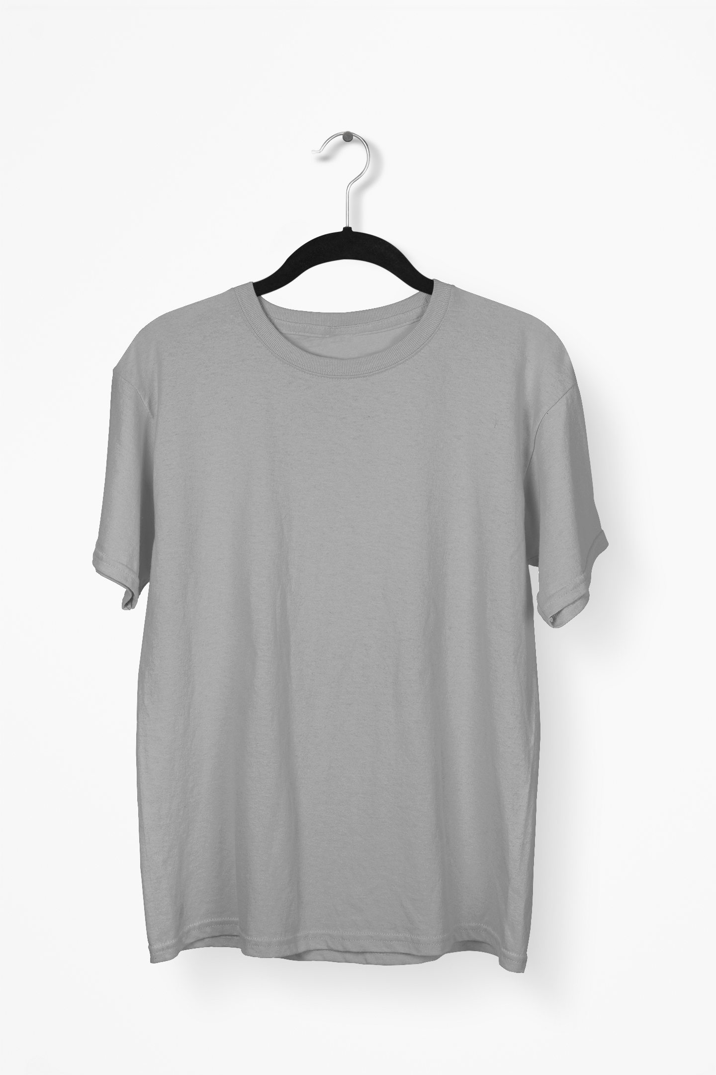 Half Sleeves Crew Neck T-shirt - Grey